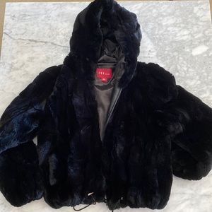 FOX the label Black Fur bomber jacket